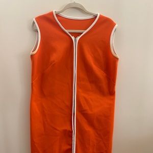 Orange and white vintage tennis dress
